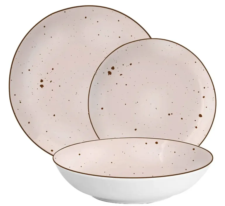 MG HOME | ZESTAW OBIADOWY Z PORCELANY GEMMA PINK 36 EL / 12 OS