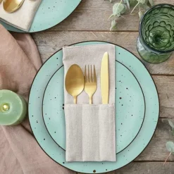 MG HOME | ZESTAW OBIADOWY Z PORCELANY GEMMA GREEN 36 EL / 12 OS