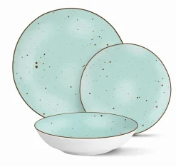 MG HOME | ZESTAW OBIADOWY Z PORCELANY GEMMA GREEN 36 EL / 12 OS