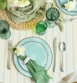 MG HOME | ZESTAW OBIADOWY Z PORCELANY GEMMA GREEN 36 EL / 12 OS