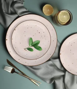 MG HOME | ZESTAW OBIADOWY Z PORCELANY GEMMA PINK 54 EL / 18 OS