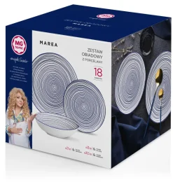 MG HOME | ZESTAW SERWIS OBIADOWY PORCELANOWY MAREA 18 EL 6 OS