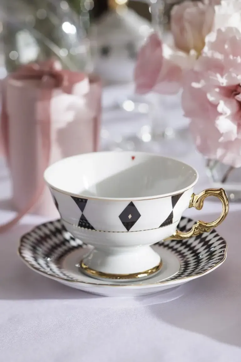 ĆMIELÓW ALASKA G539 DAMA KIER Spodek pod filiżankę 14 cm / duże kółko / porcelana