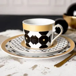 ĆMIELÓW JENNY G892 PIERROT Zestaw kawowy 3 el dla 1 osoby / porcelana
