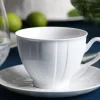 ĆMIELÓW OKTAWA 0001 BIAŁA Zestaw kawowy 21 el / 6 osób / porcelana