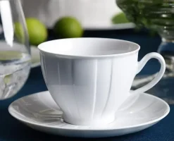 ĆMIELÓW OKTAWA 0001 BIAŁA Zestaw kawowy 21 el / 6 osób / porcelana