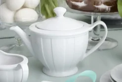 ĆMIELÓW OKTAWA 0001 BIAŁA Zestaw kawowy 21 el / 6 osób / porcelana