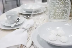 ĆMIELÓW SOFIA 0001 BIAŁA Zestaw obiadowy 36 el / 12 osób / porcelana