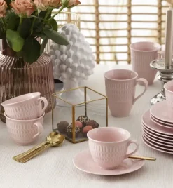 ĆMIELÓW SOFIA LB07 RÓŻANA Zestaw kawowy 12 el dla 6 osób / porcelana