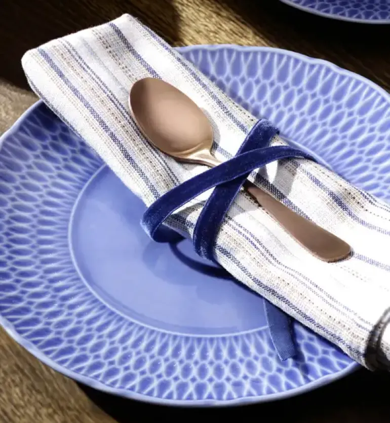 ĆMIELÓW SOFIA LB03 SZAFIROWA Zestaw obiadowy 18 el / 6 osób / porcelana