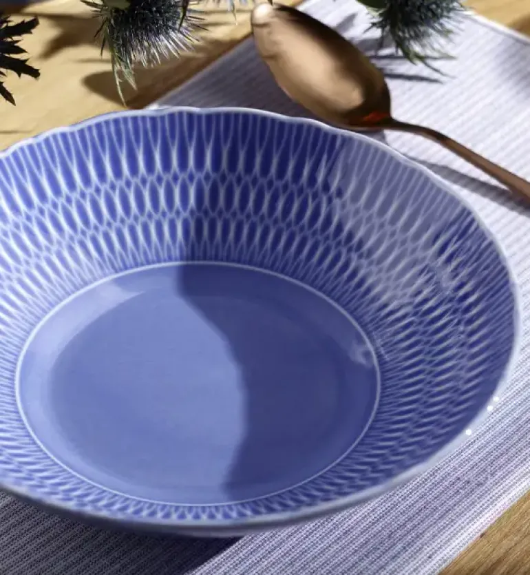 ĆMIELÓW SOFIA LB03 SZAFIROWA Zestaw obiadowy 18 el / 6 osób / porcelana