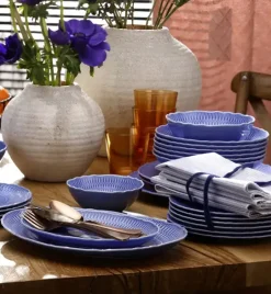 ĆMIELÓW SOFIA LB03 SZAFIROWA Zestaw obiadowy 18 el / 6 osób / porcelana