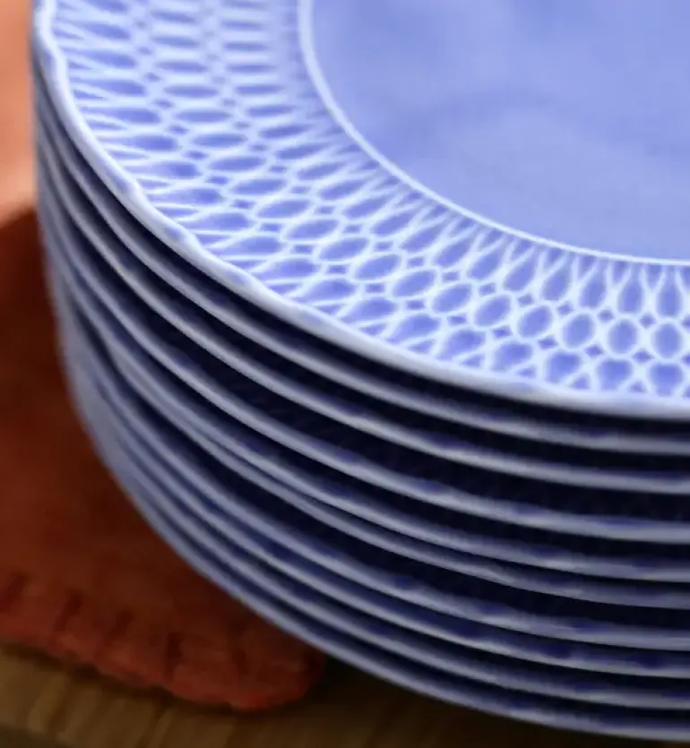 ĆMIELÓW SOFIA LB03 SZAFIROWA Zestaw obiadowy 18 el / 6 osób / porcelana