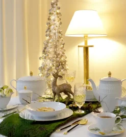 ĆMIELÓW SOFIA 3604 ZŁOTA LINIA Zestaw obiadowy 18 el / 6 osób / porcelana
