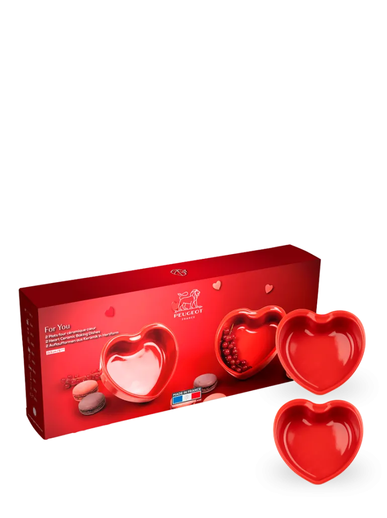 PEUGEOT APPOLIA Naczynia ceramiczne serce 350 ml 2 szt.