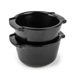 PEUGEOT APPOLIA Naczynia ceramiczne okrągłe 200 ml 2 szt. czarne