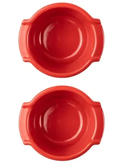 PEUGEOT APPOLIA Naczynia ceramiczne okrągłe 200 ml 2 szt. czerwone