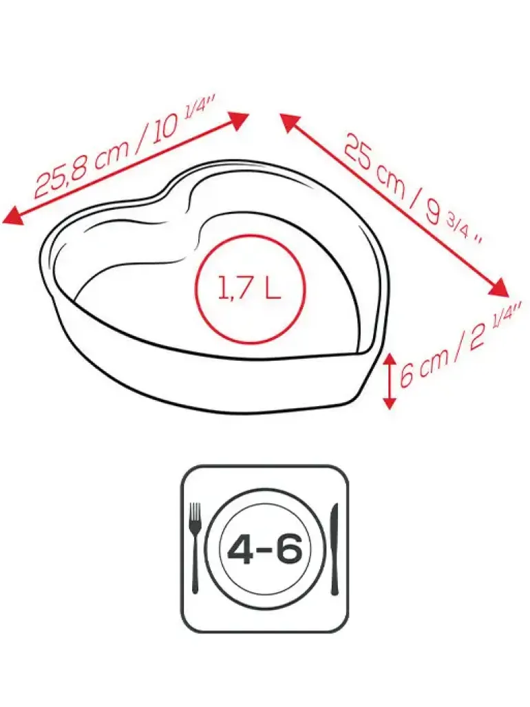 PEUGEOT APPOLIA Naczynie ceramiczne serce 1,7 l