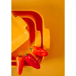 PEUGEOT APPOLIA Naczynie kwadratowe 21 cm żółte