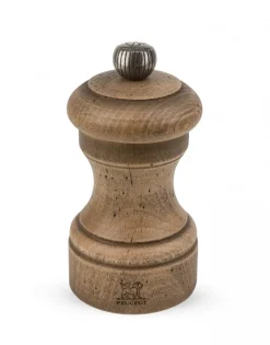 PEUGEOT BISTRO ANTIQUE Młynek do soli 10 cm / drewno bukowe / ręcznie postarzane