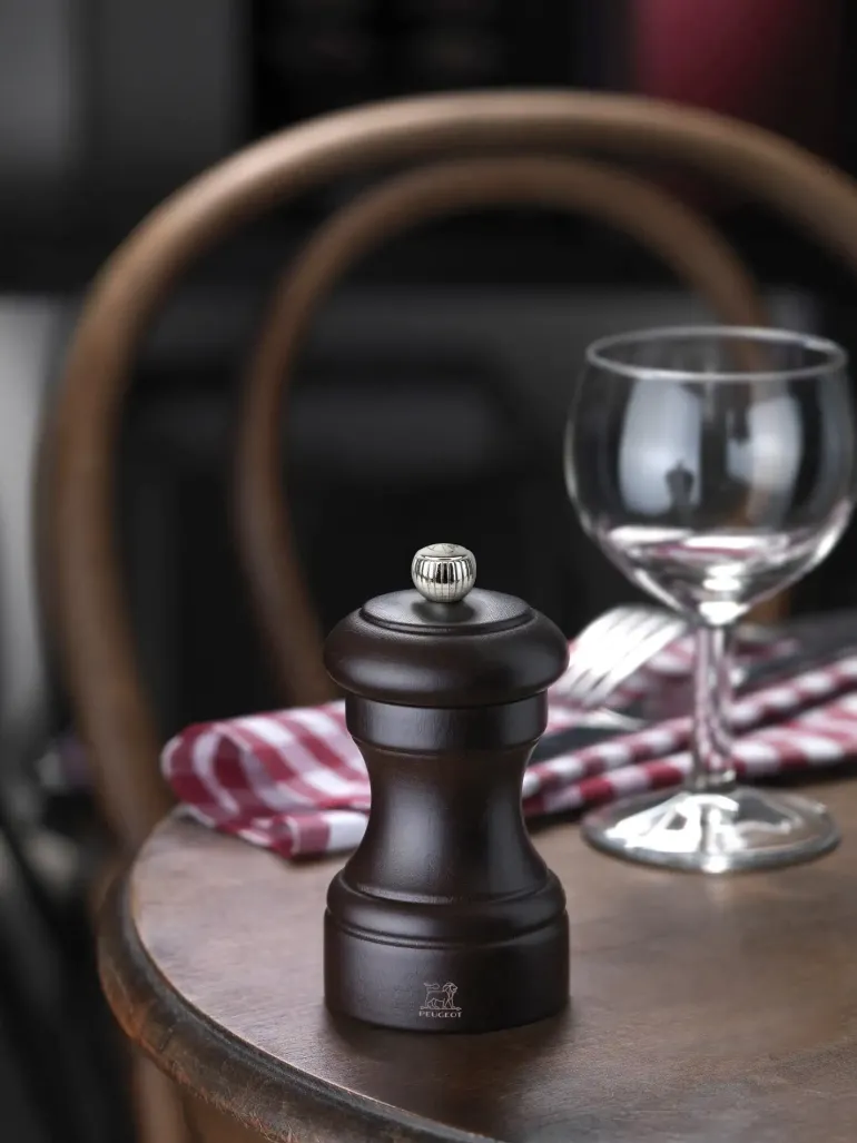 PEUGEOT BISTRO Młynek do soli 10 cm / czarny / drewno