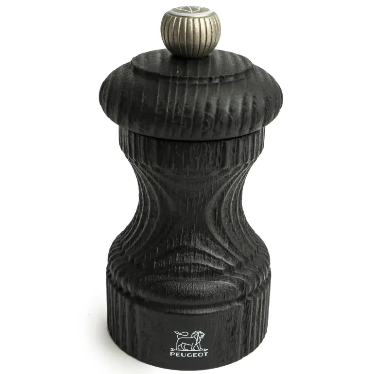 PEUGEOT BISTRO NATURE BLACK Młynek do soli 10 cm / drewno bukowe