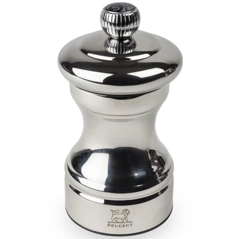 PEUGEOT BISTRO SHINY Młynek do soli 10 cm srebrny