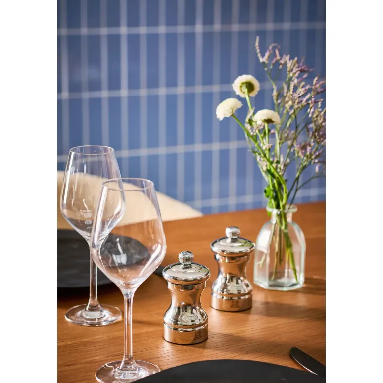 PEUGEOT BISTRO SHINY Młynek do soli 10 cm srebrny