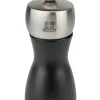 PEUGEOT FIDJI Młynek do soli 12 cm / czarny mat / drewno + stal nierdzewna