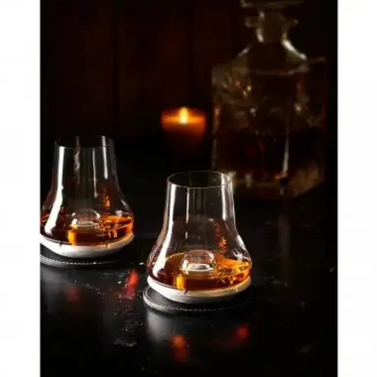 PEUGEOT LES Komplet 2 szklanek do degustacji whisky 380 ml + podstawki chłodzące