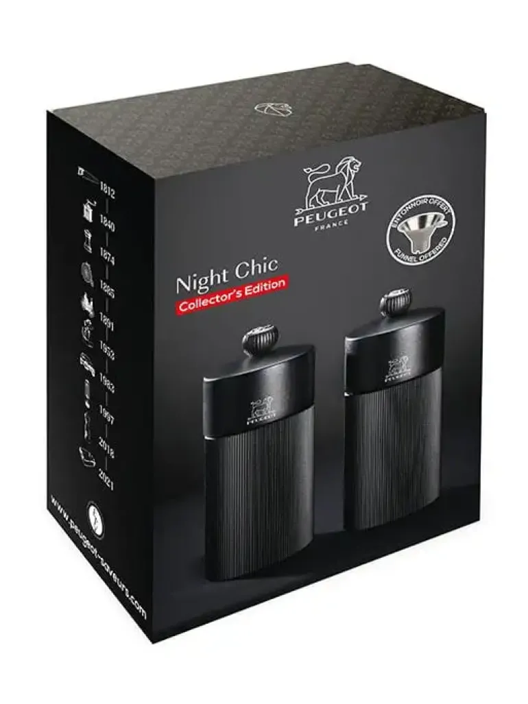 PEUGEOT LINE NIGHT CHIC Zestaw młynków 12 cm
