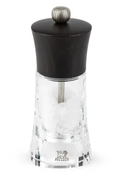 PEUGEOT OLERON Młynek do soli 14 cm / czekoladowy / akryl + drewno