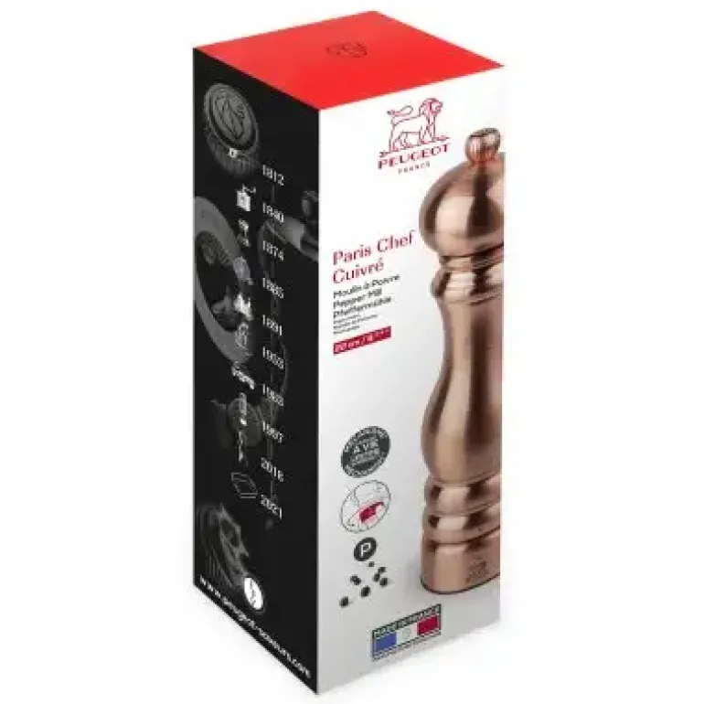 PEUGEOT PARIS CHEF Młynek do pieprzu 22 cm / Copper / stal nierdzewna