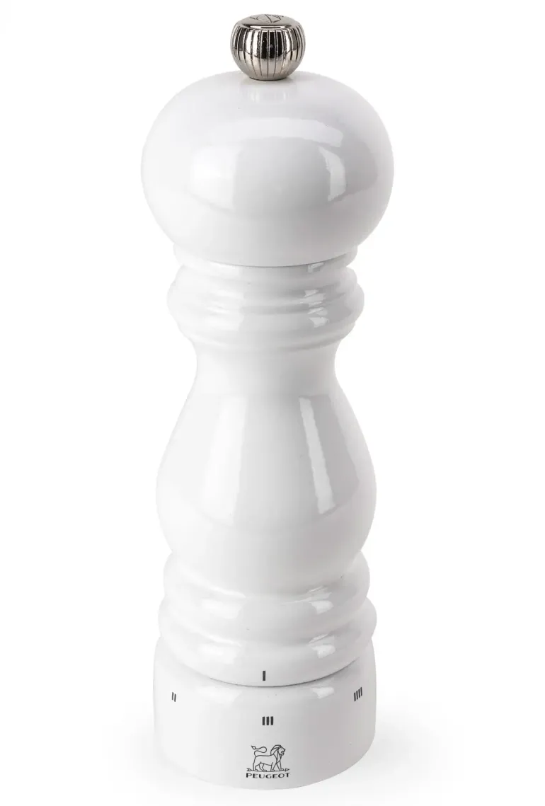 PEUGEOT PARIS Młynek do pieprzu 18 cm / biały lakier / drewno bukowe