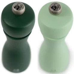 PEUGEOT TAHITI DUO Komplet młynków do soli i pieprzu 15 cm / drewno bukowe / zielony