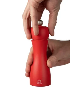 PEUGEOT TAHITI DUO Zestaw młynków do soli i pieprzu 15 cm / drewno bukowe / czerwony