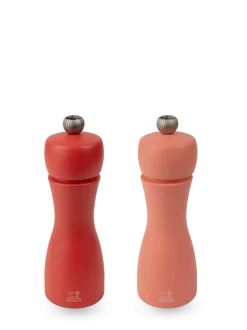 PEUGEOT TAHITI DUO Zestaw młynków do soli i pieprzu 15 cm / drewno bukowe / czerwony