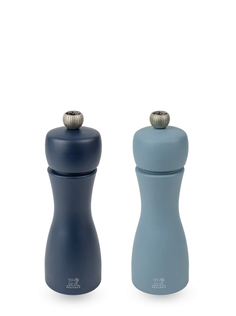 PEUGEOT TAHITI DUO Zestaw młynków do soli i pieprzu 15 cm / drewno bukowe / niebieski
