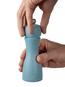 PEUGEOT TAHITI DUO Zestaw młynków do soli i pieprzu 15 cm / drewno bukowe / niebieski