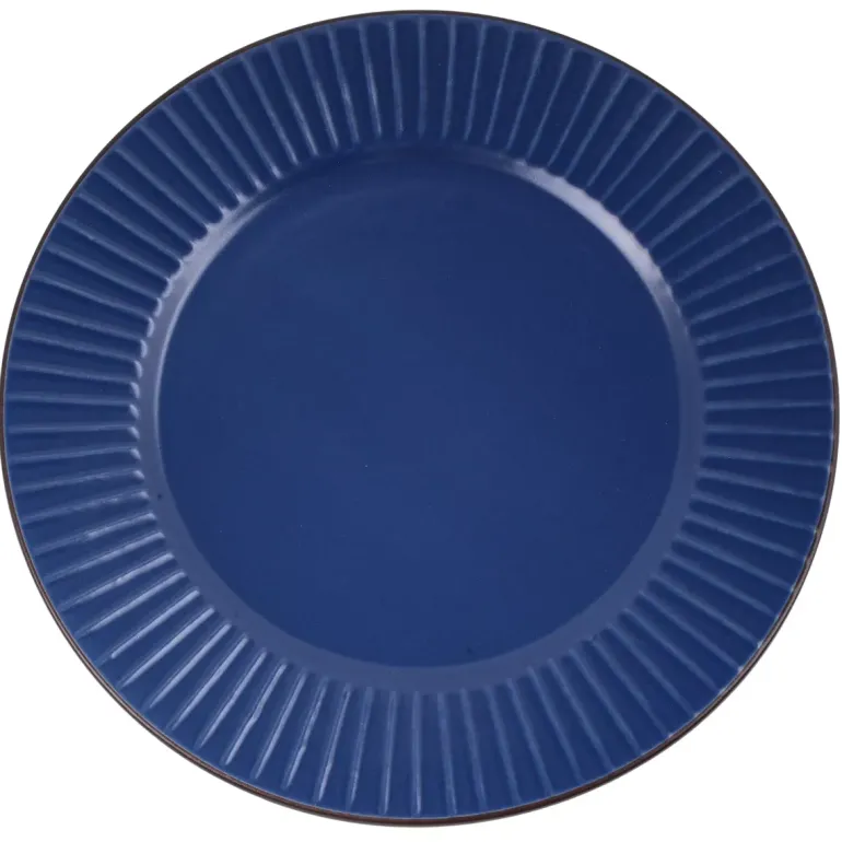 PRIMA DECO BRENTA Komplet obiadowy 54 el dla 18 os / kamionka / granatowy mat