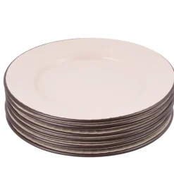 PRIMA DECO BRENTA Komplet obiadowy 54 el dla 18 os / kamionka / kaszmirowy mat