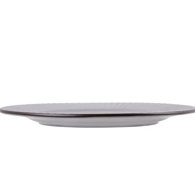 PRIMA DECO BRENTA Komplet obiadowy 36 el dla 12 os / kamionka / szary mat