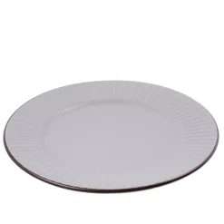PRIMA DECO BRENTA Komplet obiadowy 36 el dla 12 os / kamionka / szary mat