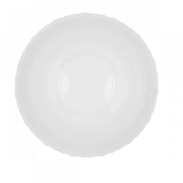PRIMA DECO CARBO Komplet obiadowy 54 el dla 18 os / biały / karbowany rant / szkło hartowane