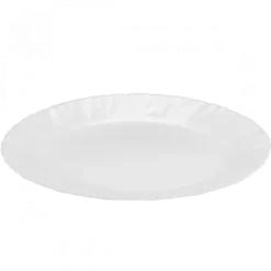 PRIMA DECO CARBO Komplet obiadowy 18 el dla 6 os / biały / karbowany rant / szkło hartowane
