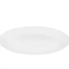 PRIMA DECO CARBO Półmisek owalny 25x19 cm / biały / karbowany rant / szkło hartowane
