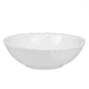 PRIMA DECO CARBO Salaterka 18 cm / biała / karbowany rant / szkło hartowane
