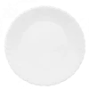 PRIMA DECO CARBO Talerz deserowy 19 cm / biały / karbowany rant / szkło hartowane