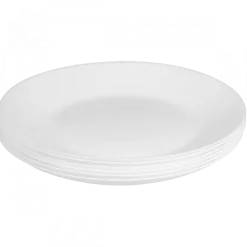 PRIMA DECO CLASSIC Komplet obiadowy OPALEX 54 el dla 18 os / z miseczką / biały / szkło hartowane