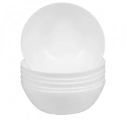 PRIMA DECO CLASSIC Komplet obiadowy OPALEX 54 el dla 18 os / z miseczką / biały / szkło hartowane